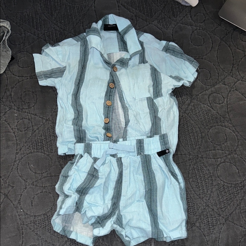 Volcom Kids Blue and Gray Matching Set